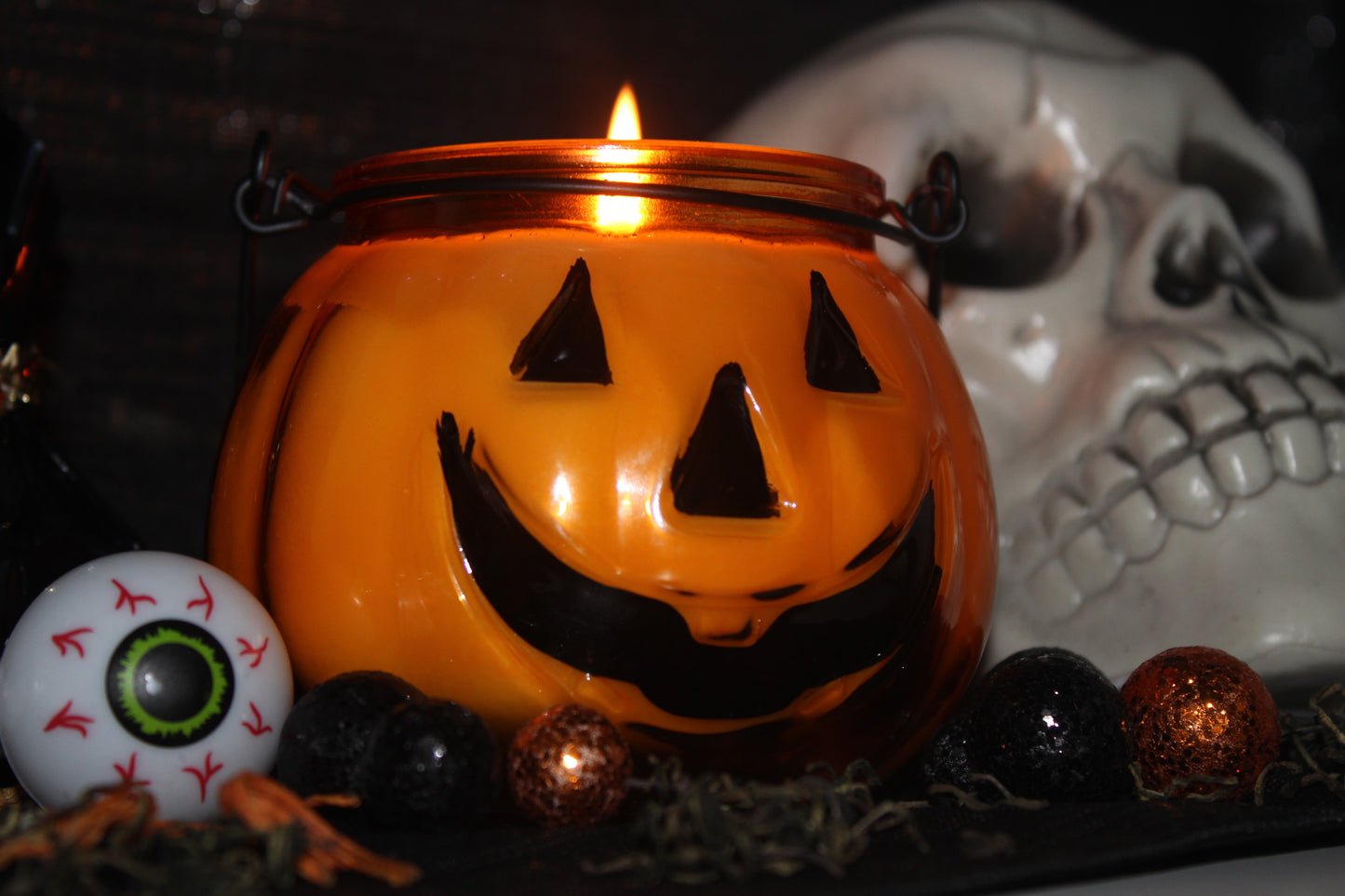 Pumpkin Spice Jack-O’-Lantern Candle